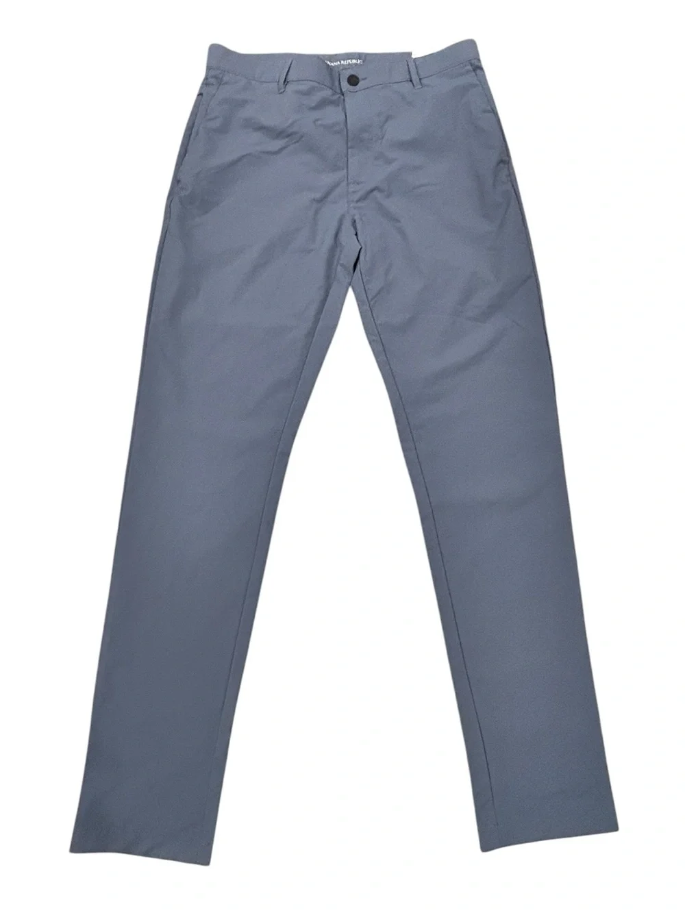 Banana Republic Slate Blue Gray Men's Chino Performance Pants 34x34 Polyester